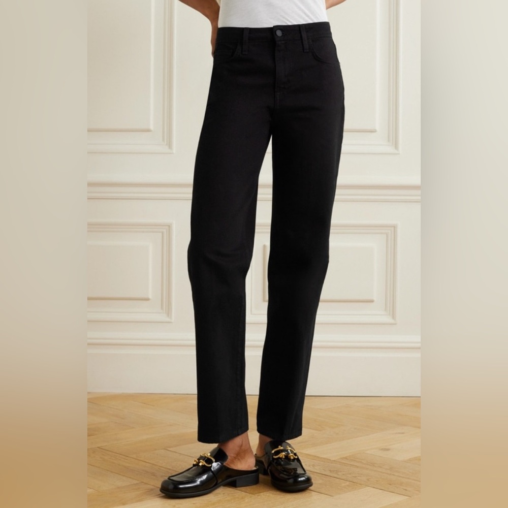 L’Agence Jones Black  Straight Leg Jeans Pants Denim Size 25x31 New